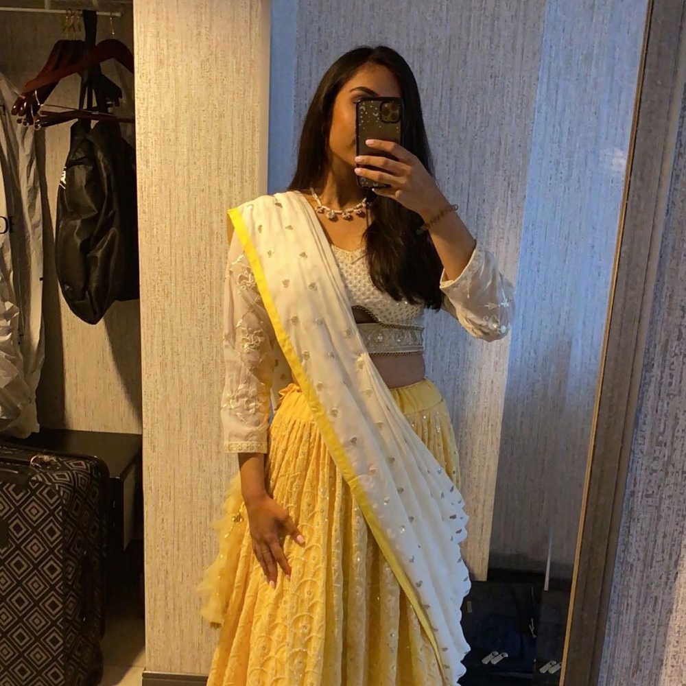 COPY - Yellow and white lehenga
